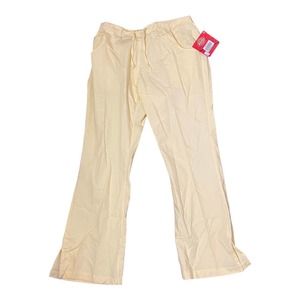 Dickies Women's‎ XSP Uniforms Easy Care Scrub Flared Pants Yellow Petite NWT